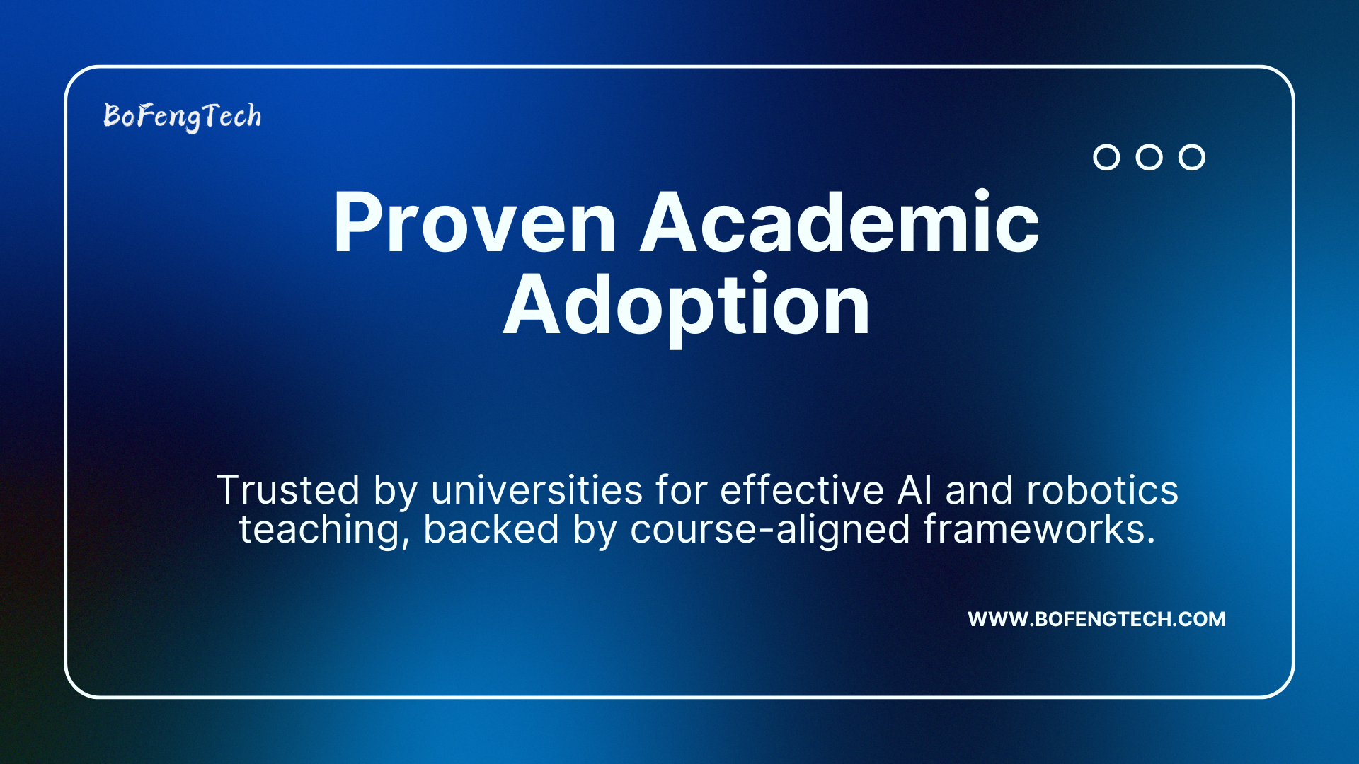 Proven Academic Adoption